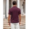 imageCOOFANDY Mens Polo Shirt Golf Quick Dry Performance Short Sleeve Moisture Wicking Athletic Polo Collared Tennis TShirtCrimson Red