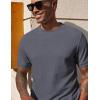 imageCOOFANDY Mens Waffle TShirts Short Sleeve Casual Crew Neck Shirt Summer Plain Pullover TeesCharcoal Gray