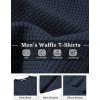 imageCOOFANDY Mens Waffle TShirts Short Sleeve Casual Crew Neck Shirt Summer Plain Pullover TeesNavy Blue