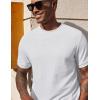 imageCOOFANDY Mens Waffle TShirts Short Sleeve Casual Crew Neck Shirt Summer Plain Pullover TeesWhite