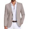 imageCOOFANDY Mens Casual Blazer Knit Sport Coat Lightweight Two Button Suit JacketCoffee