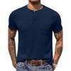 imageCOOFANDY Mens Henley Shirts Short Sleeve Button T Shirt Casual Summer Basic Tee Tops with PocketDarkblue1