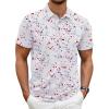 imageCOOFANDY Mens Polo Shirt Golf Quick Dry Performance Short Sleeve Moisture Wicking Athletic Polo Collared Tennis TShirtWhite Paint Splatter