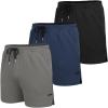 imageCOOFANDY Mens 2 Pack Gym Workout Shorts Quick Dry Athletic Shorts 5 Inch Lightweight Sports Running Shorts with Pockets3 Pack BlackDark GrayNavy Blue