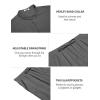 imageCOOFANDY Mens 2 Piece Cotton Sets Casual Short Sleeve Henley Shirts and Beach Pants with Pockets Summer Vacation OutfitsDark Grey
