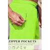 imageCOOFANDY Mens 7 Swim Trunks with Compression Liner Stretch Swimming Shorts with Zipper PocketsFluorescent Green