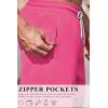 imageCOOFANDY Mens 7 Swim Trunks with Compression Liner Stretch Swimming Shorts with Zipper PocketsHot Pink
