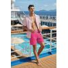 imageCOOFANDY Mens 7 Swim Trunks with Compression Liner Stretch Swimming Shorts with Zipper PocketsHot Pink