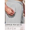 imageCOOFANDY Mens 7 Swim Trunks with Compression Liner Stretch Swimming Shorts with Zipper PocketsLight Grey