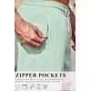 imageCOOFANDY Mens 7 Swim Trunks with Compression Liner Stretch Swimming Shorts with Zipper PocketsMint Green
