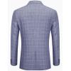 imageCOOFANDY Mens Blazer Casual Two Buttons Sport Coats Lightweight Suit JacketCheckered Blazer  Blue