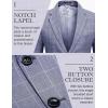 imageCOOFANDY Mens Blazer Casual Two Buttons Sport Coats Lightweight Suit JacketCheckered Blazer  Blue
