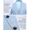 imageCOOFANDY Mens Blazer Casual Two Buttons Sport Coats Lightweight Suit JacketCheckered Blazer  Clear Blue