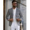 imageCOOFANDY Mens Blazer Casual Two Buttons Sport Coats Lightweight Suit JacketCheckered Blazer  Gray