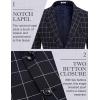 imageCOOFANDY Mens Blazer Casual Two Buttons Sport Coats Lightweight Suit JacketCheckered Blazer  Navy Blue