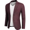 imageCOOFANDY Mens Blazer Casual Two Buttons Sport Coats Lightweight Suit JacketDark Red
