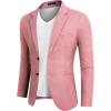 imageCOOFANDY Mens Blazer Casual Two Buttons Sport Coats Lightweight Suit JacketLotus Pink