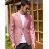 imageCOOFANDY Mens Blazer Casual Two Buttons Sport Coats Lightweight Suit JacketLotus Pink
