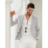 imageCOOFANDY Mens Blazer Casual Two Buttons Sport Coats Lightweight Suit JacketPastel Gray