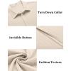 imageCOOFANDY Mens Casual Textured Short Sleeve Button Down Summer Beach ShirtBeige
