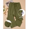 imageCOOFANDY Mens Cotton Linen Pants Lightweight Casual Linen Dress Pants Drawstring Summer Beach TrousersArmy Green