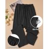 imageCOOFANDY Mens Cotton Linen Pants Lightweight Casual Linen Dress Pants Drawstring Summer Beach TrousersBlack