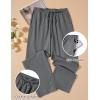 imageCOOFANDY Mens Cotton Linen Pants Lightweight Casual Linen Dress Pants Drawstring Summer Beach TrousersDark Grey