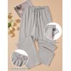 imageCOOFANDY Mens Cotton Linen Pants Lightweight Casual Linen Dress Pants Drawstring Summer Beach TrousersLight Grey