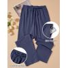 imageCOOFANDY Mens Cotton Linen Pants Lightweight Casual Linen Dress Pants Drawstring Summer Beach TrousersNavy Blue