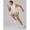 imageCOOFANDY Mens Gym Workout Shorts Quick Dry Athletic LooseFit Lightweight Running Shorts with Zipper PocketsBeige