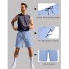 imageCOOFANDY Mens Gym Workout Shorts Quick Dry Athletic LooseFit Lightweight Running Shorts with Zipper PocketsLight Blue