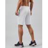 imageCOOFANDY Mens Gym Workout Shorts Quick Dry Athletic LooseFit Lightweight Running Shorts with Zipper PocketsWhite