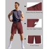 imageCOOFANDY Mens Gym Workout Shorts Quick Dry Athletic LooseFit Lightweight Running Shorts with Zipper PocketsWine Red