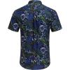 imageCOOFANDY Mens Hawaiian Shirts Short Sleeve Button Down Aloha Shirt Casual Beach ClothesBluegreen Fern Leaves