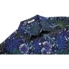 imageCOOFANDY Mens Hawaiian Shirts Short Sleeve Button Down Aloha Shirt Casual Beach ClothesBluegreen Fern Leaves