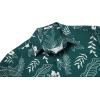 imageCOOFANDY Mens Hawaiian Shirts Short Sleeve Button Down Aloha Shirt Casual Beach ClothesGreen Fern Leaves