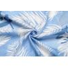 imageCOOFANDY Mens Hawaiian Shirts Short Sleeve Button Down Aloha Shirt Casual Beach ClothesLight Blue Palm Leaves