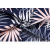 imageCOOFANDY Mens Hawaiian Shirts Short Sleeve Button Down Aloha Shirt Casual Beach ClothesNavy Blue Palm Leaves