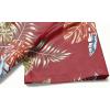 imageCOOFANDY Mens Hawaiian Shirts Short Sleeve Button Down Aloha Shirt Casual Beach ClothesRed Fern Leaves