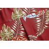 imageCOOFANDY Mens Hawaiian Shirts Short Sleeve Button Down Aloha Shirt Casual Beach ClothesRed Fern Leaves