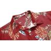 imageCOOFANDY Mens Hawaiian Shirts Short Sleeve Button Down Aloha Shirt Casual Beach ClothesRed Fern Leaves