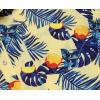imageCOOFANDY Mens Hawaiian Shirts Short Sleeve Casual Button Down Tropical Beach ShirtLight Yellow  Navy Blue