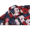 imageCOOFANDY Mens Hawaiian Shirts Short Sleeve Casual Button Down Tropical Beach ShirtWine Red  Black