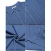 imageCOOFANDY Mens Knit Short Sleeve Shirts Button Down Vintage Knitted Polo Shirt Casual Beach Crochet Cable Vacation ShirtDenim Blue