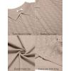 imageCOOFANDY Mens Knit Short Sleeve Shirts Button Down Vintage Knitted Polo Shirt Casual Beach Crochet Cable Vacation ShirtKhaki