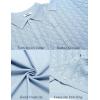 imageCOOFANDY Mens Knit Short Sleeve Shirts Button Down Vintage Knitted Polo Shirt Casual Beach Crochet Cable Vacation ShirtLight Blue