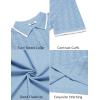 imageCOOFANDY Mens Knit Short Sleeve Shirts Button Down Vintage Knitted Polo Shirt Casual Beach Crochet Cable Vacation ShirtLight Bluewhite