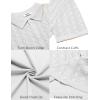 imageCOOFANDY Mens Knit Short Sleeve Shirts Button Down Vintage Knitted Polo Shirt Casual Beach Crochet Cable Vacation ShirtWhitekhaki