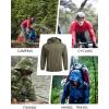 imageCOOFANDY Mens Light Rain Jacket with Hood Packable Waterproof Raincoat Golf Rain Gear Travel Hiking WindbreakerArmy Green