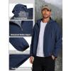 imageCOOFANDY Mens Light Rain Jacket with Hood Packable Waterproof Raincoat Golf Rain Gear Travel Hiking WindbreakerDark Blue